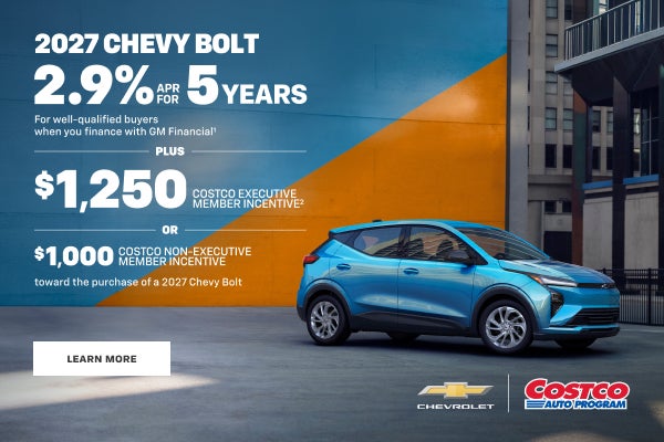 2027 Chevy Bolt. 2.9% APR for 5 YEARS for well-qualified buyers when you finance with GM Financia...